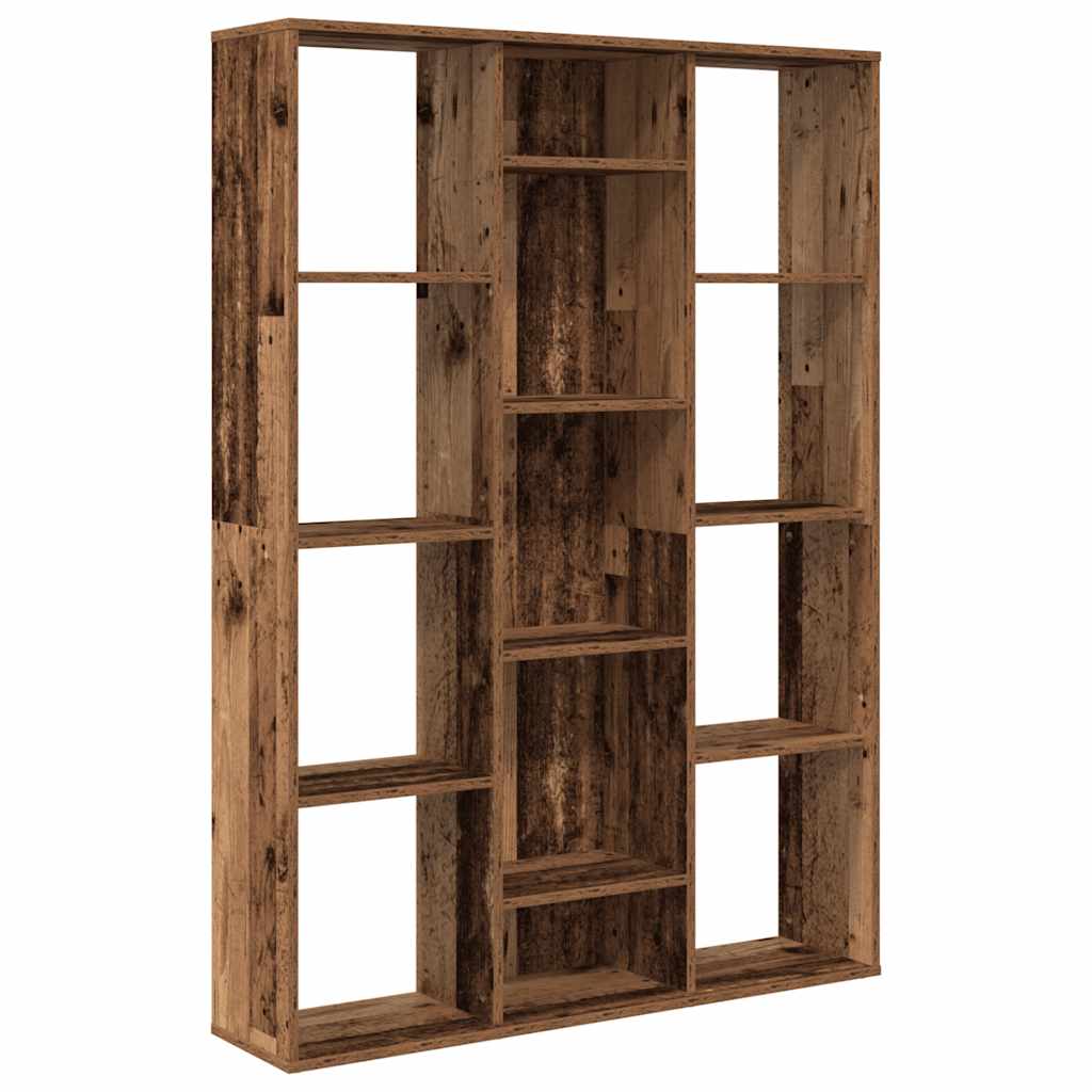 Séparateur de pièce/bibliothèque vieux bois 100x24x140 cm - 2