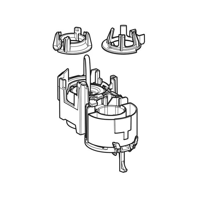 1053204 - DOPPIO PULSANTE CROMATO PUSH DUAL PER SCARICO CASSETTA BAMPI PULSAIR - BAMPI 1053204 - DOPPIO PULSANTE CROMATO PUSH DUAL PER SCARICO CASSETTA BAMPI PULSAIR - BAMPI