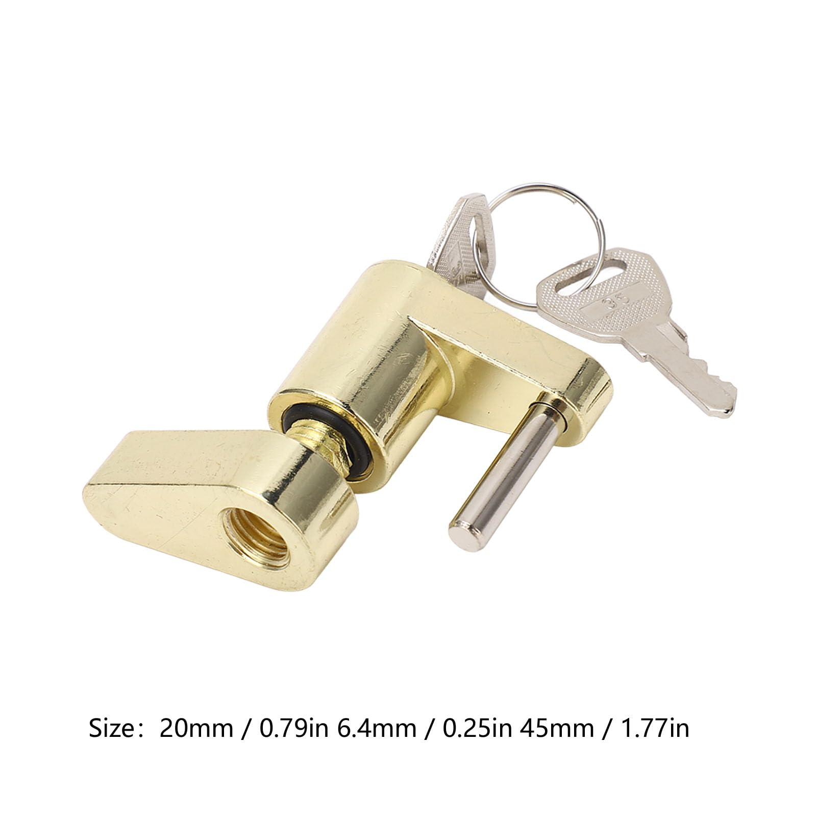 Blocco di aggancio per gancio di traino, antifurto, versatile, per camion RVS, cassetta degli attrezzi (oro) - 6