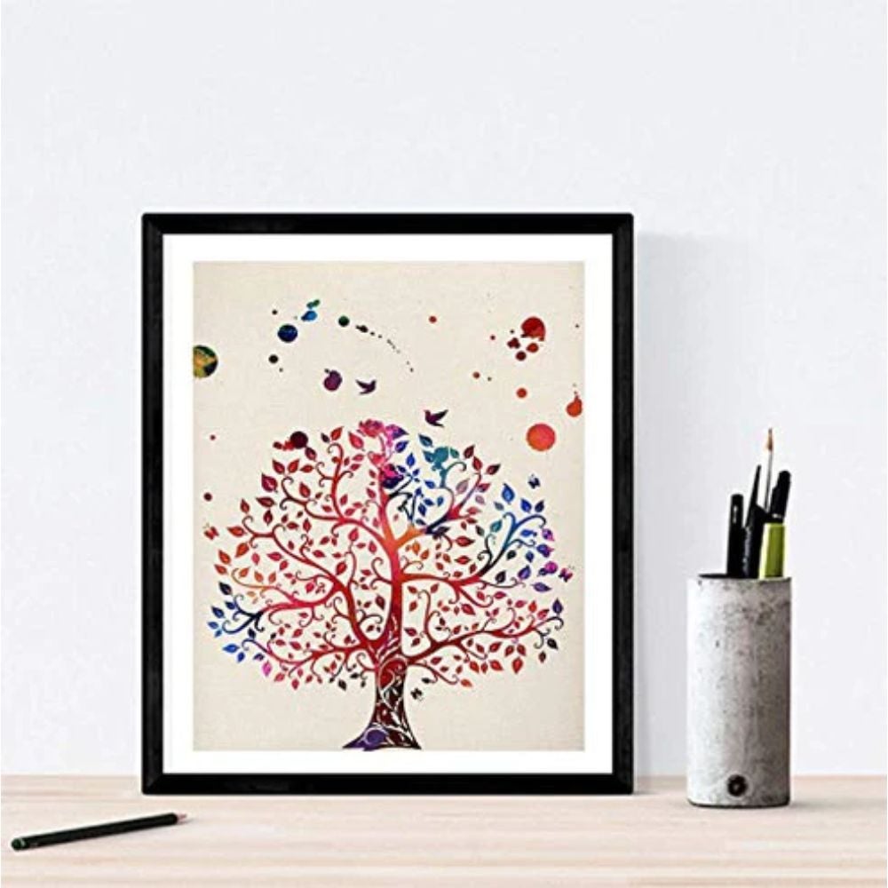 Lamina para enmarcar arbol laminas decorativas laminas para enmarcar con imagenes de la naturaleza regalo creativo para tu amiga marco madera clara a3