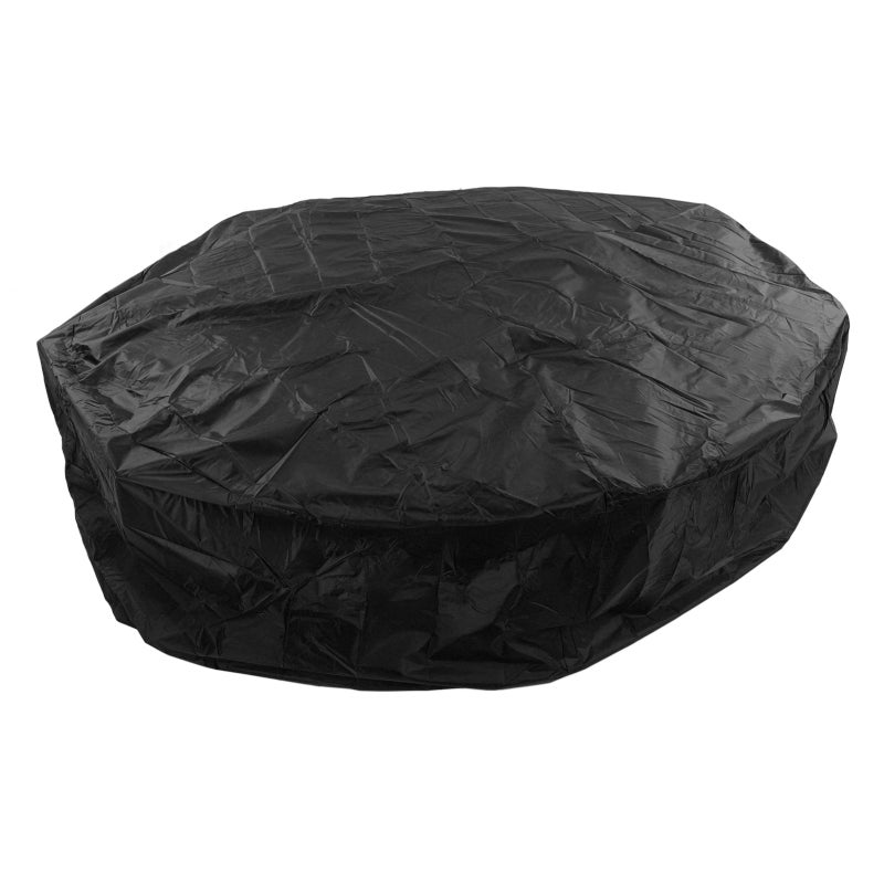 Housse de protection pour mobilier de jardin, housse ronde pour baignoire balnéo 190, taffetas de polyester argenté, imperméable, 215 x 70 cm, noire - 8
