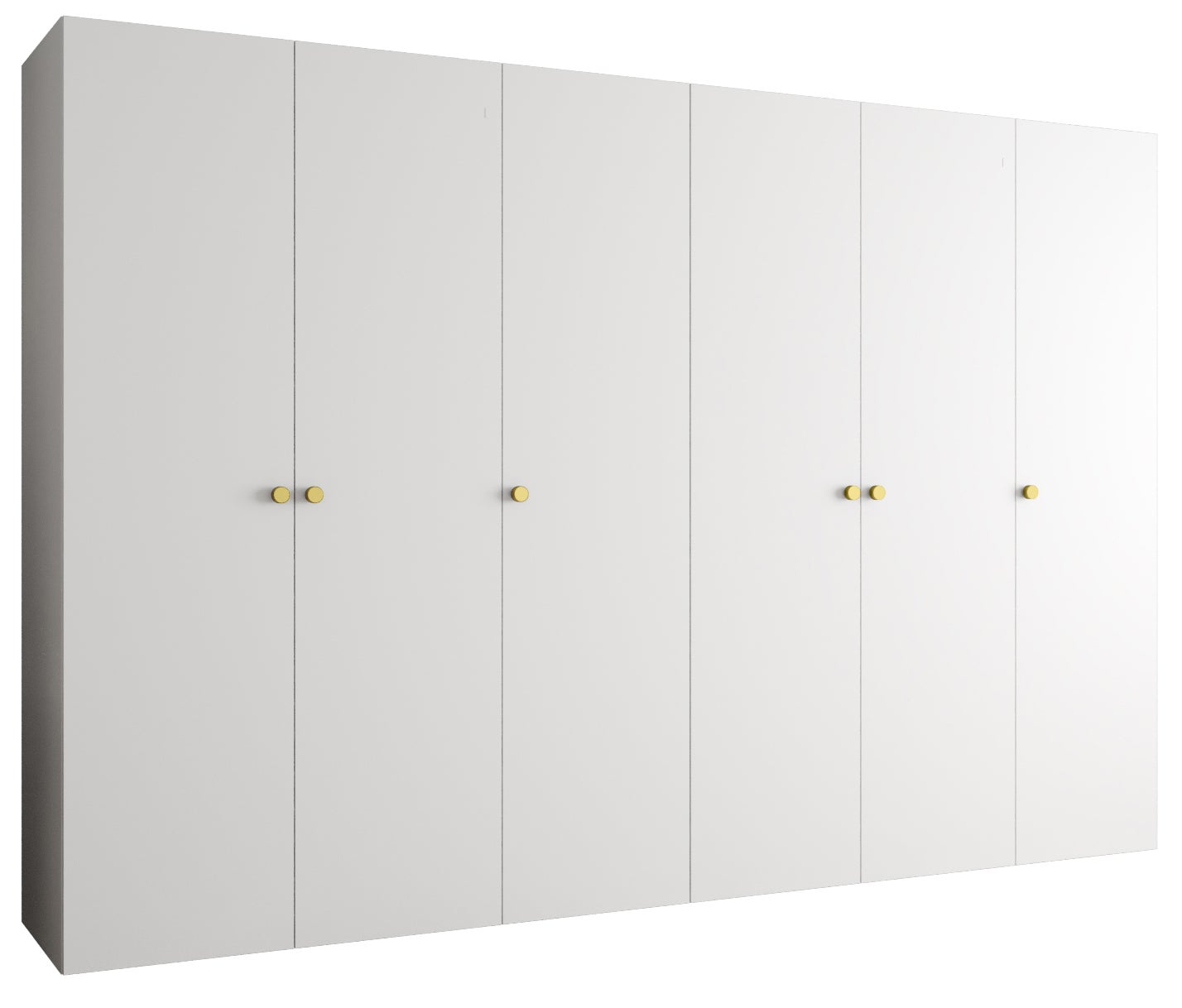 Szafa uchylna otwierana Parma 1 300 x 52 x 202 cm biały + u. złoty Abiks Meble