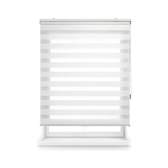 Blindecor lira | estor enrollable noche y día - medidas estor: 160x180 - medidas tela estor: 157x175 - estor blanco roto