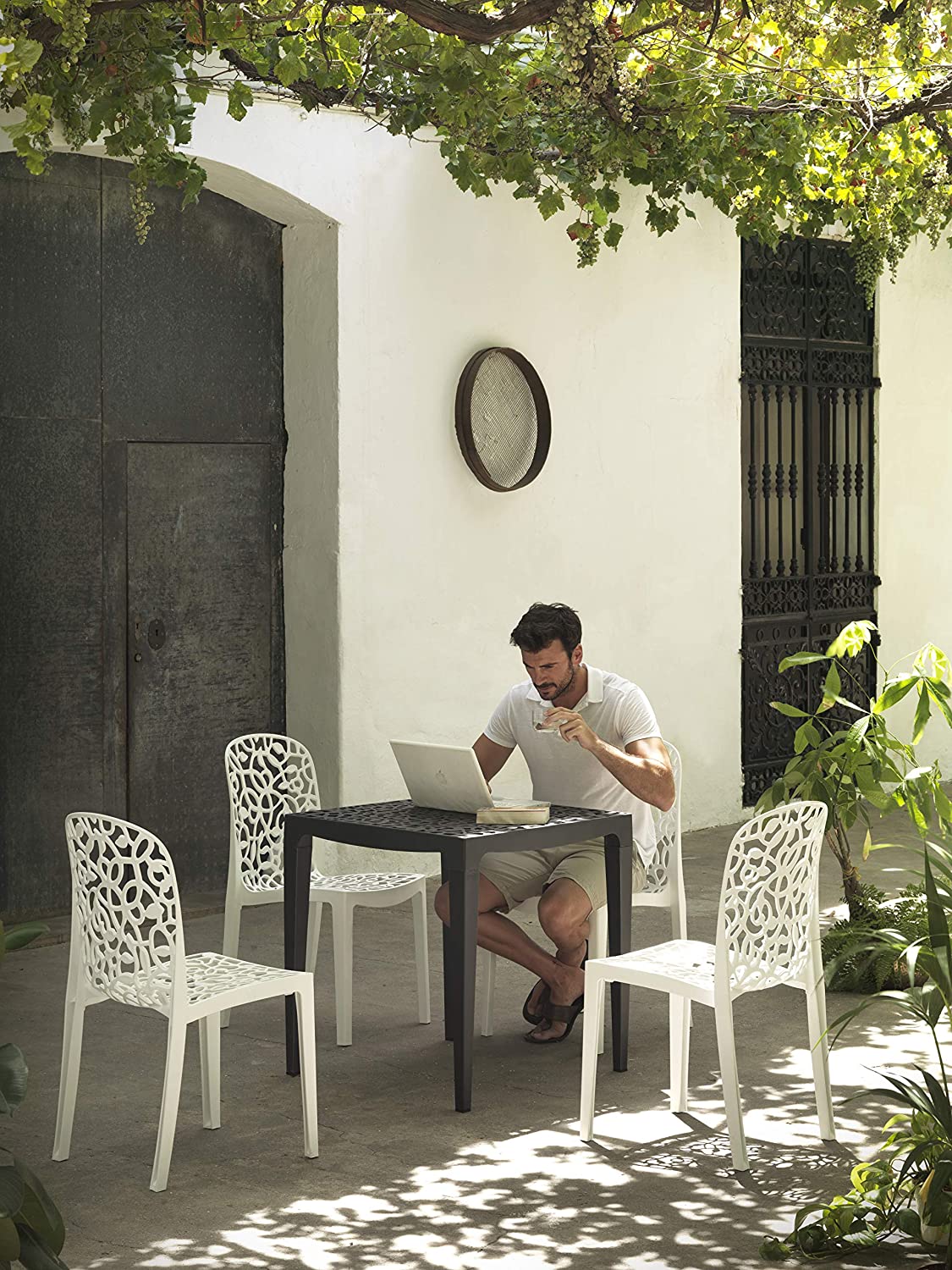 Pack 6 Sillas FLORA Blanca - 2