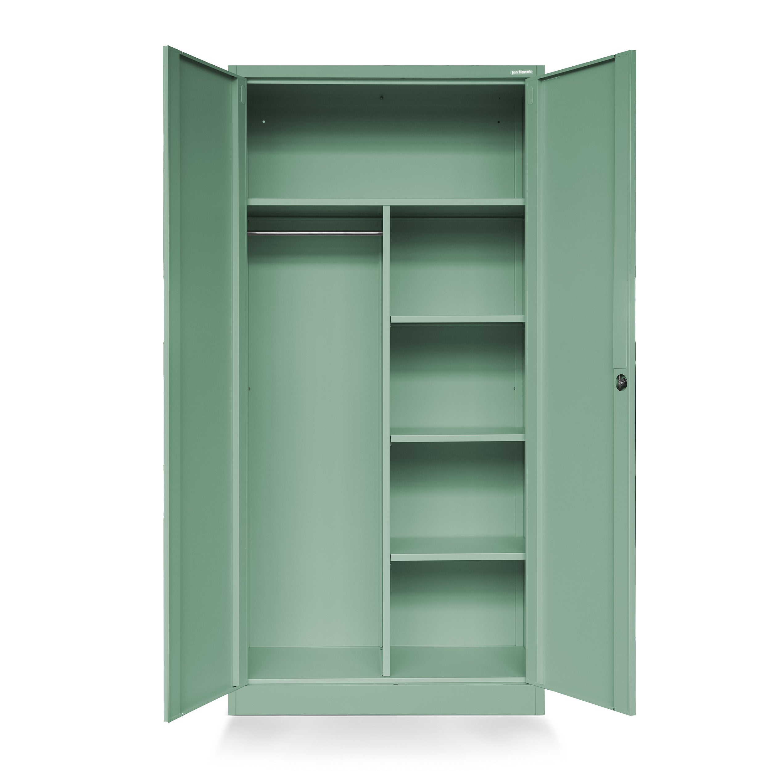 Armoire de Bureau de Rangement en Métal Verrouillable Vert Pastel 185 cm x 90 cm x 45 cm - 2