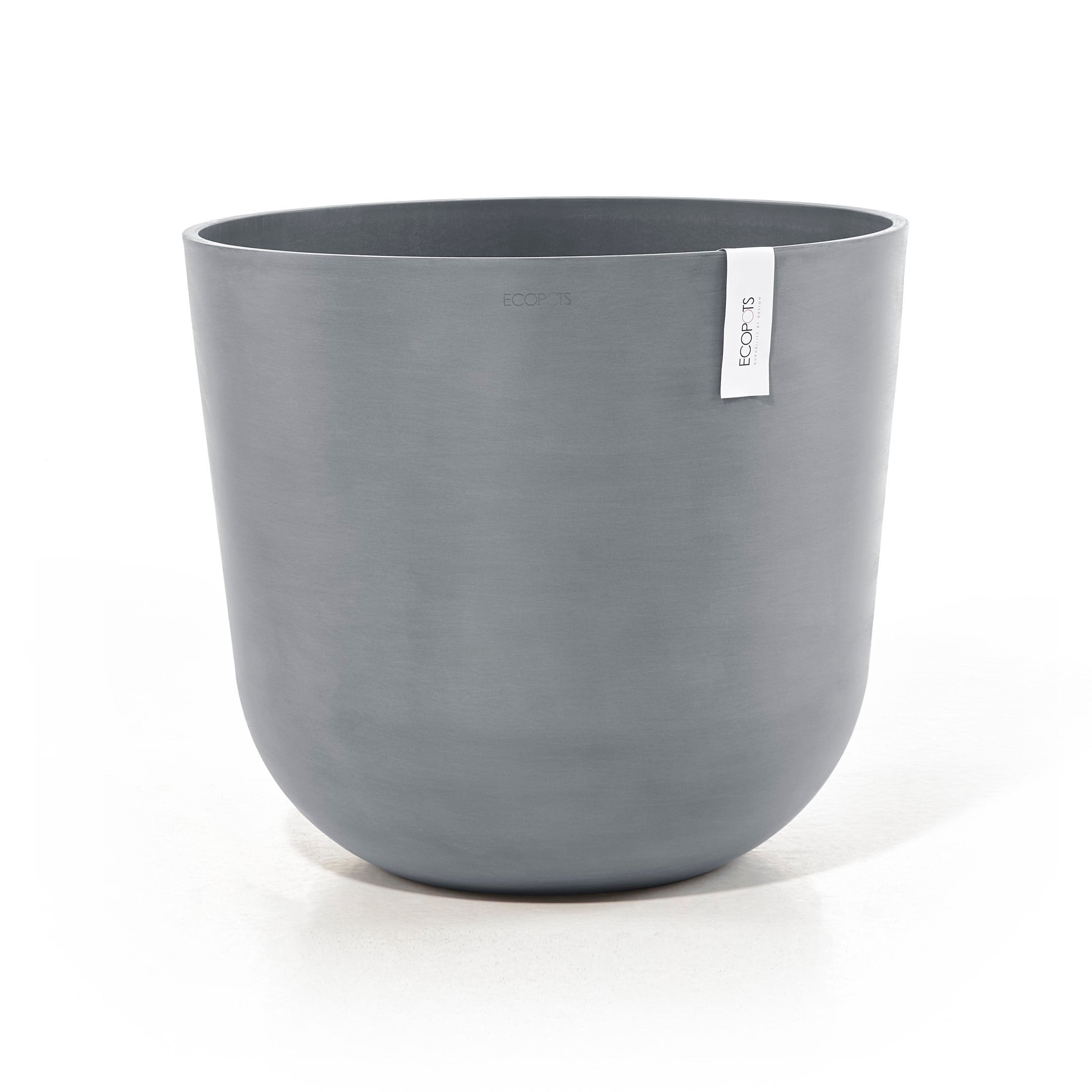 VASO FIORIERA PER PIANTE DA INTERNO ED ESTERNO BALCONERA 55 CM ECOPOTS PLASTICA RICICLATA COLORE GRIGIO