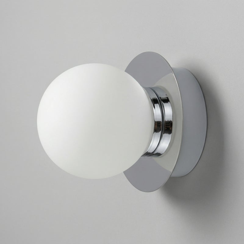 Kinkiet łazienkowy Becca chromowany biały 1xG9x28W metal wym:12,3x10x10,5cm IP44 Rabalux