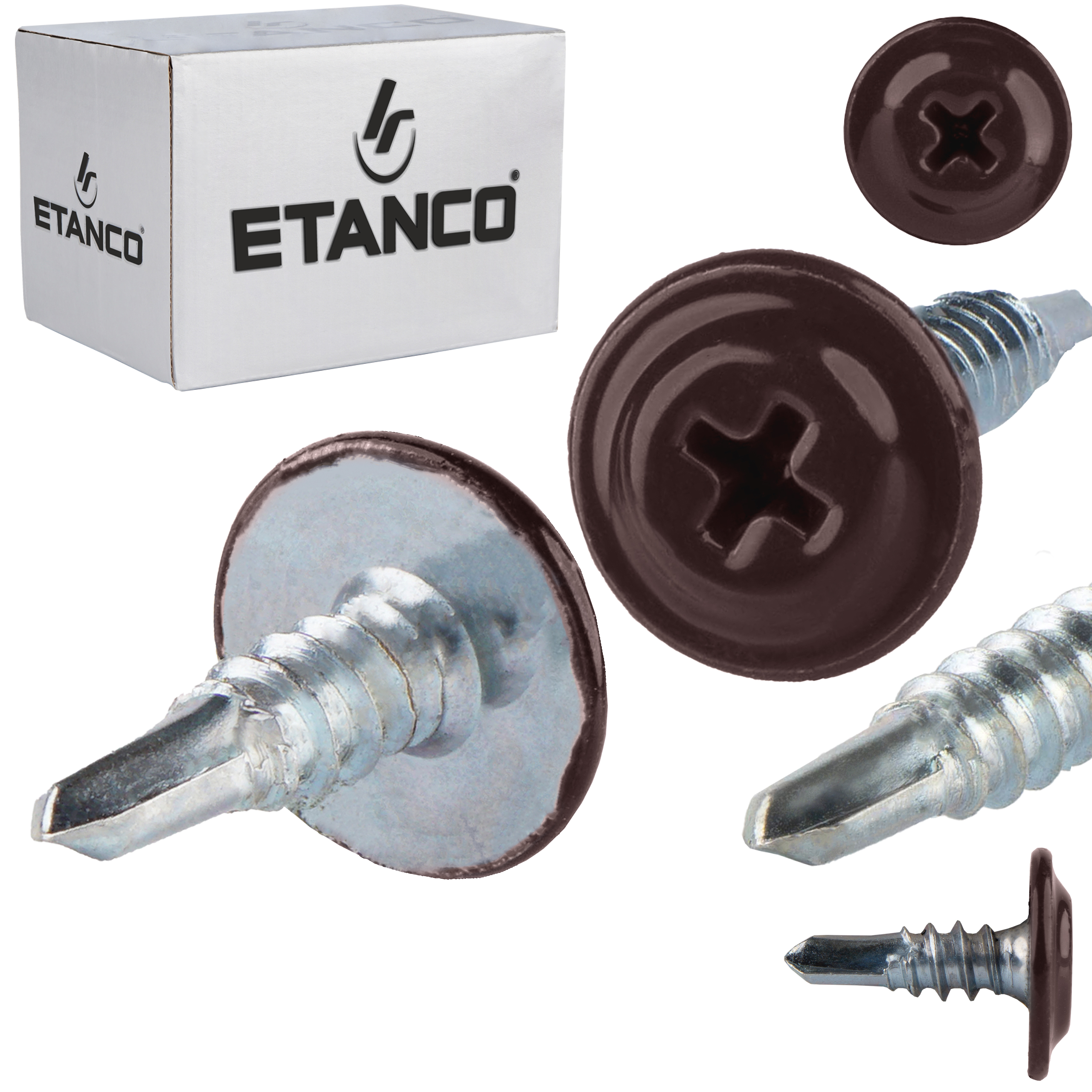 Łączniki montażowe Etanco GM-B 4,2x13 mm RAL 8017 250szt