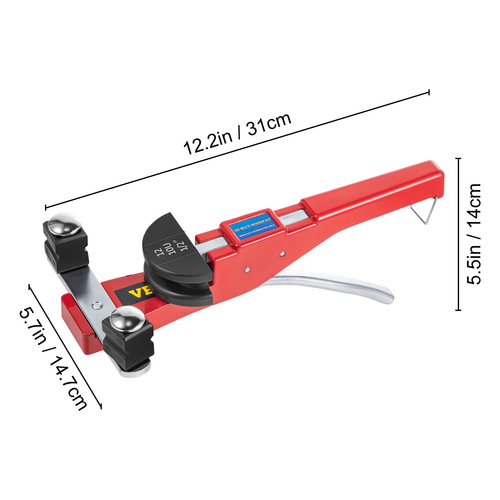 Kit Piegatrice Manuale Tubo,SucceBuy 7 Teste 1/4