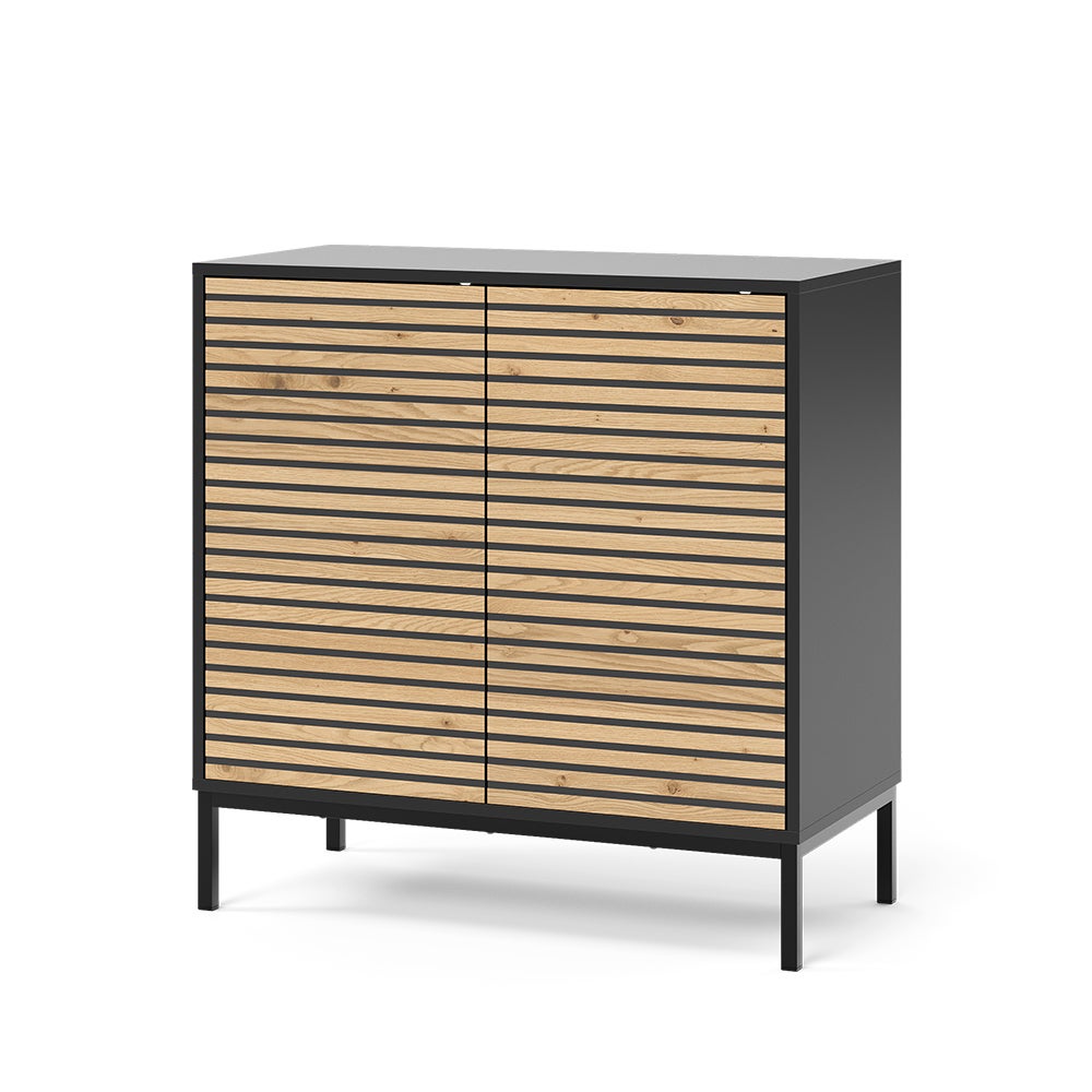 Vicco Komoda Eliza, Złoty dąb power/antracyt, 80 x 81.2 cm z 2 drzwiami