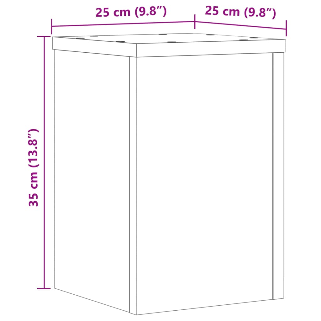 Supports pour plantes 2 pcs chêne sonoma bois d'ingénierie - 9