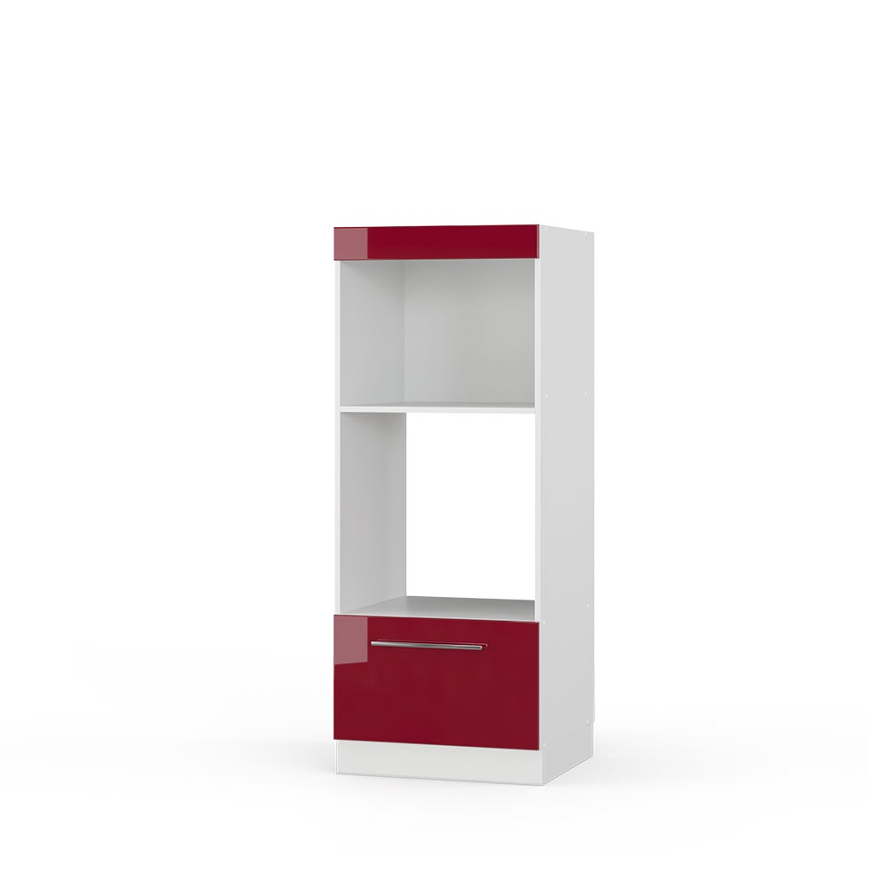 Vicco Szafka do mikrofalówki Fame-Line, Bordowa Czerwień wysoki połysk, 60 cm otwarty