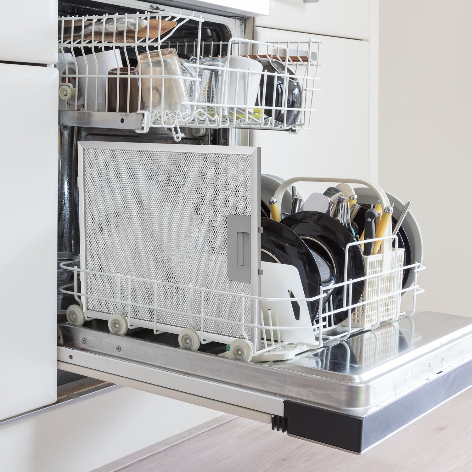 CIARRA Hotte aspirante inclinée 60 cm A++ 350 m³/h Recyclage ou Évacuation Filtre à charbon inclus Noir 736CBK60 - 6