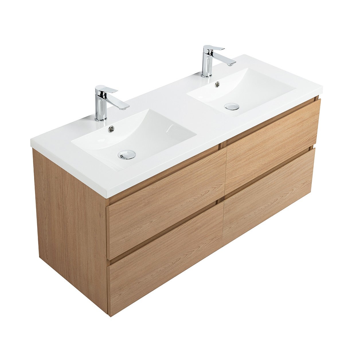 Ensemble Meuble prémonté 120 bois-Vasque résine - 3