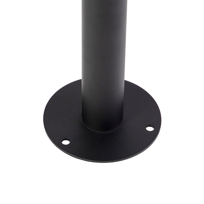 Qazqa moderno lampada bollard da esterno per giardino - Prato - nero, max. 60w, compatibile con lampadines LED, e27, 100cm, IP44 - 6