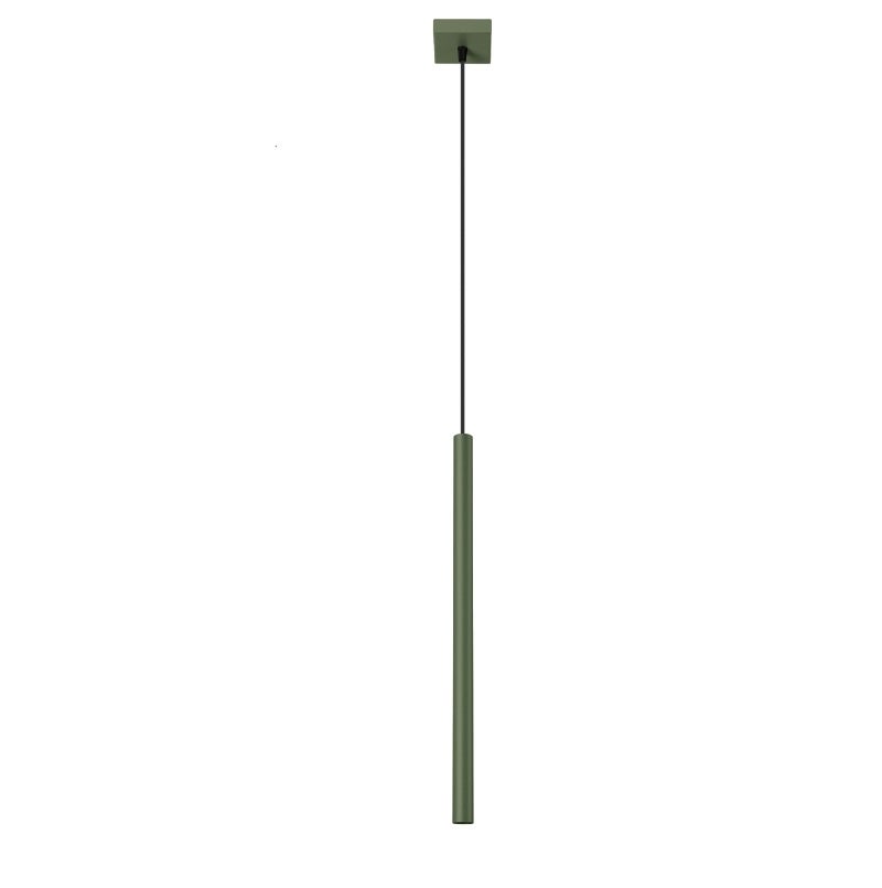 Lampa wisząca Pastelo zielony oliwkowy 1xG9x8W nowoczesna wym: 114 x 8 x 8 cm metal Sollux Lighting