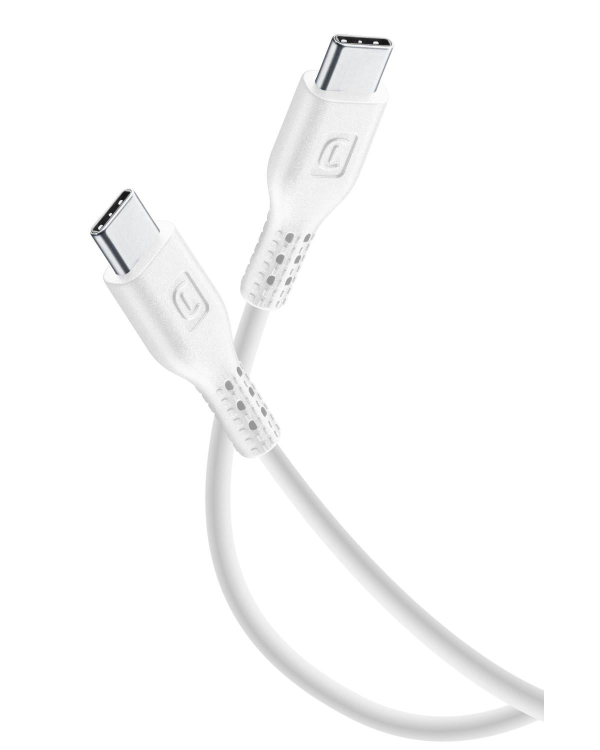 Cable USB-C - CellularLine POWER, USB-C a USB-C, 200 cm, 60W, Blanco - Imagen 3