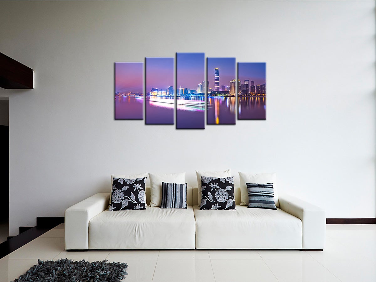 DECLINA, Tableau toile imprimée, Tableau toile photo Zhujiang River , 220x120 cm - 3