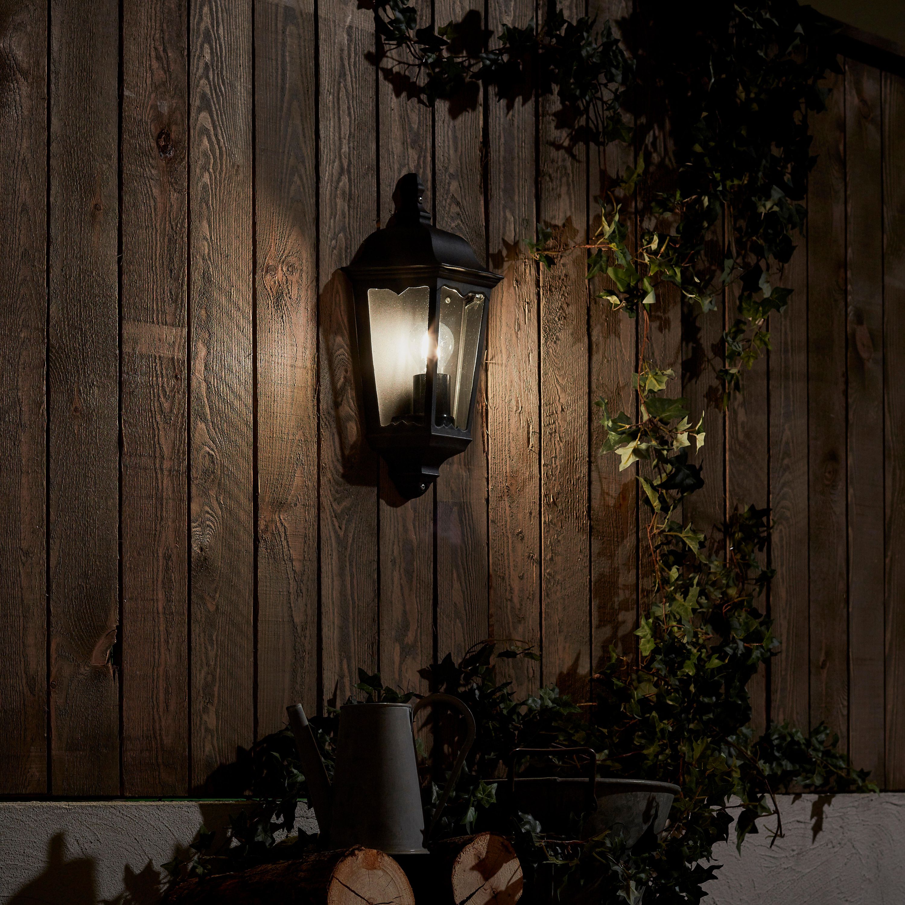 INSPIRE - MONZA lampa ścienna zewnętrzna - IP44 - 1 x E27 MAX 100W - wys. 43 x szer. 25 cm - aluminium - czarny - 2