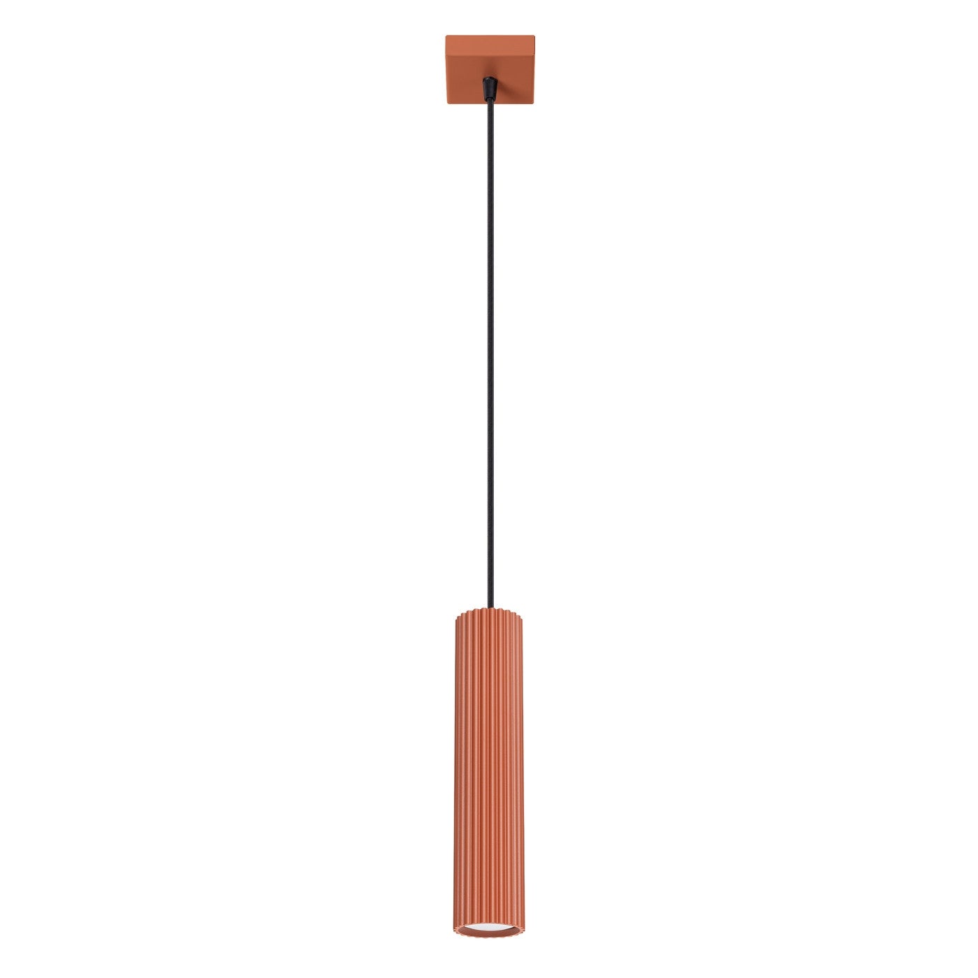 Lampa wisząca Karbon ochra czerwono-czarna 1xGU10x10W nowoczesna wym: 118 x 8 x 8 cm aluminium Sollux Lighting