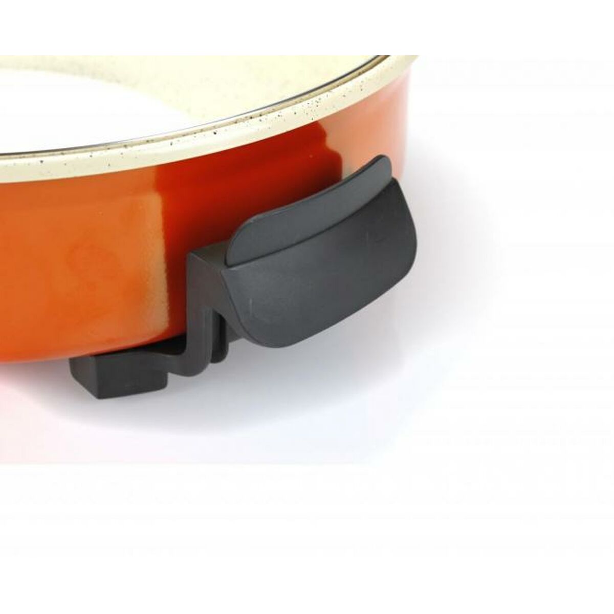 Pizza Pan 40cm Tekno Cheff Natural Stone Evolution , Paellera con Tapa Vidrio y Mangos tacto frio - 3