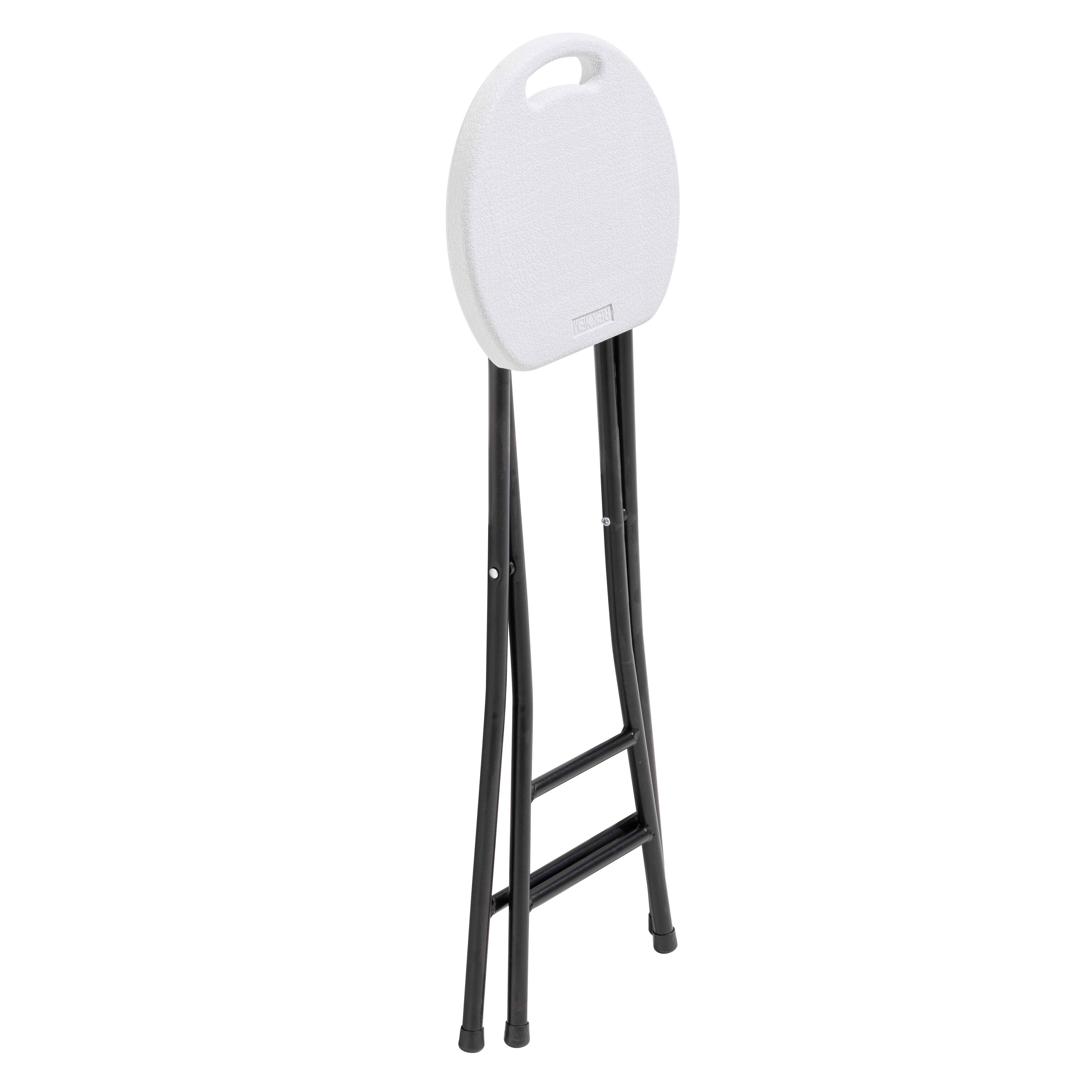 GIANTEX Set Di 2 Sgabelli Da Bar Pieghevoli In Bambù Con Poggiapiedi - Altezza Seduta 61 Cm - Portata 150kg - Per Cucina E Soggiorno
