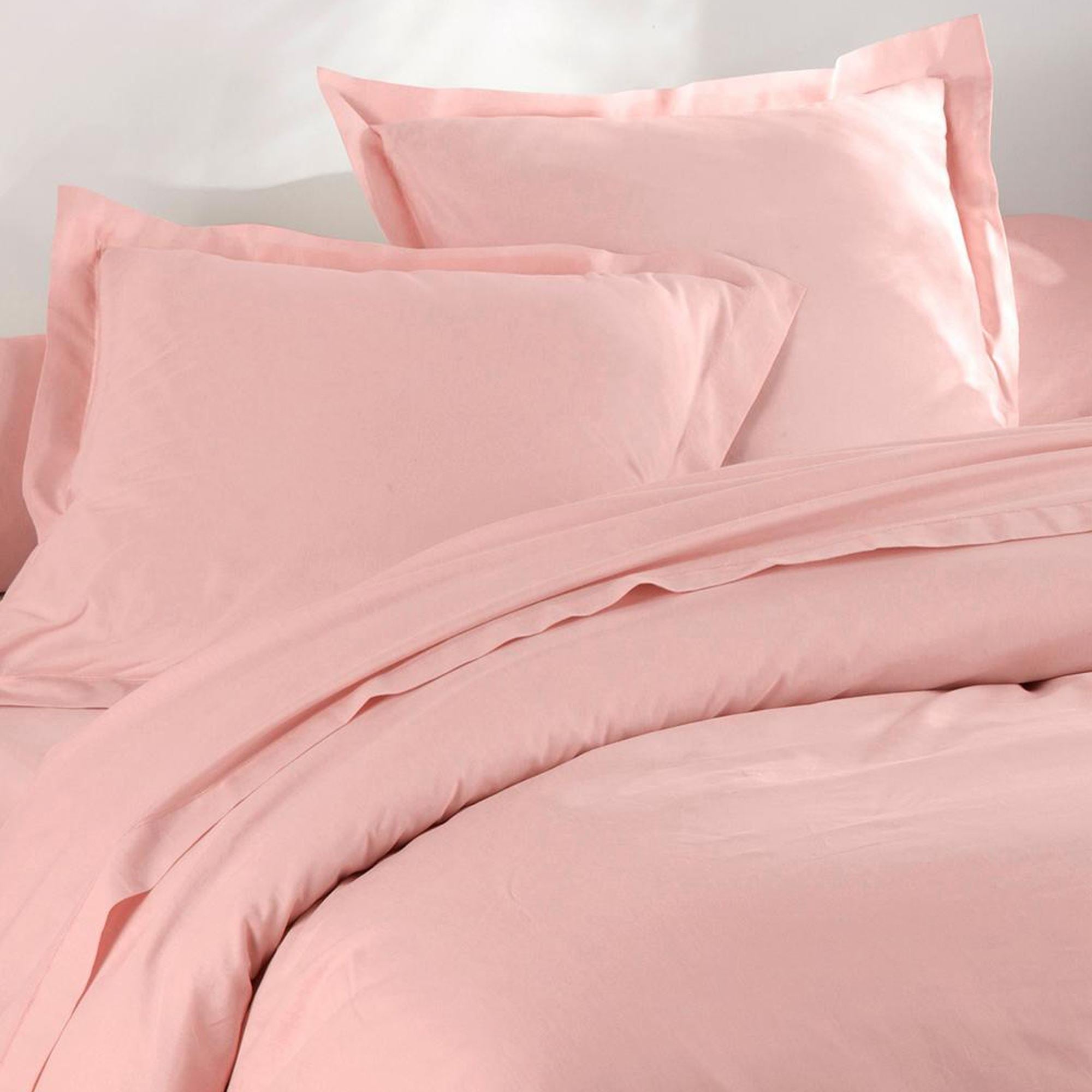 Taie sac COTON UNI LAURÉAT 50x70 rose thé en coton - 3