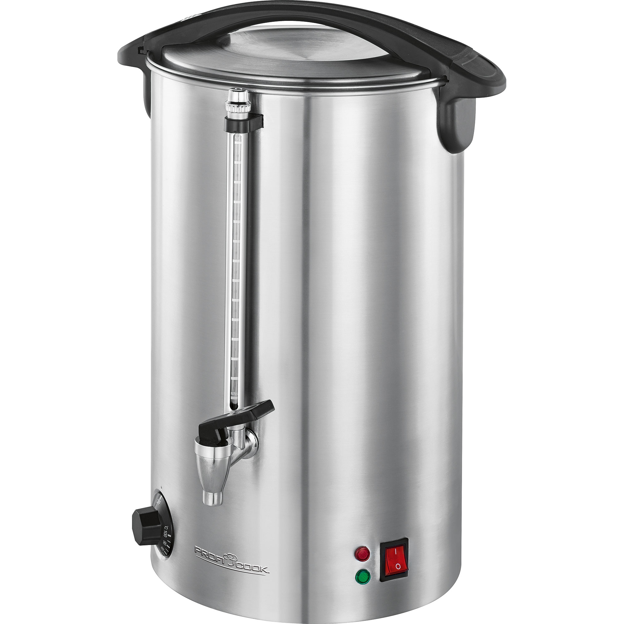 Dispensador bebidas calientes, olla eléctrica conservas, 16l, grifo, acero inox., hervidor, proficook, , 1500, hga 1111