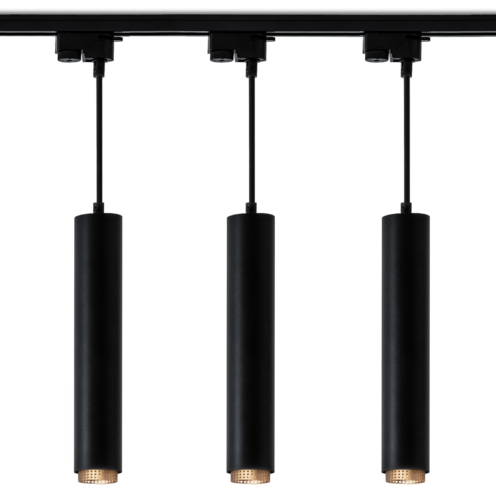 Zestaw Szynoprzewód Lumiled Listwa Szyna 1m + 3x Lampa Sufitowa Wisząca GU10 Oświetlenie Szynowe