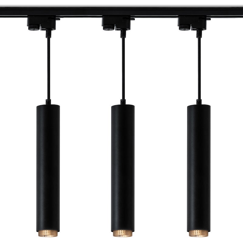 Zestaw Szynoprzewód Lumiled Listwa Szyna 1m + 3x Lampa Sufitowa Wisząca GU10 Oświetlenie Szynowe