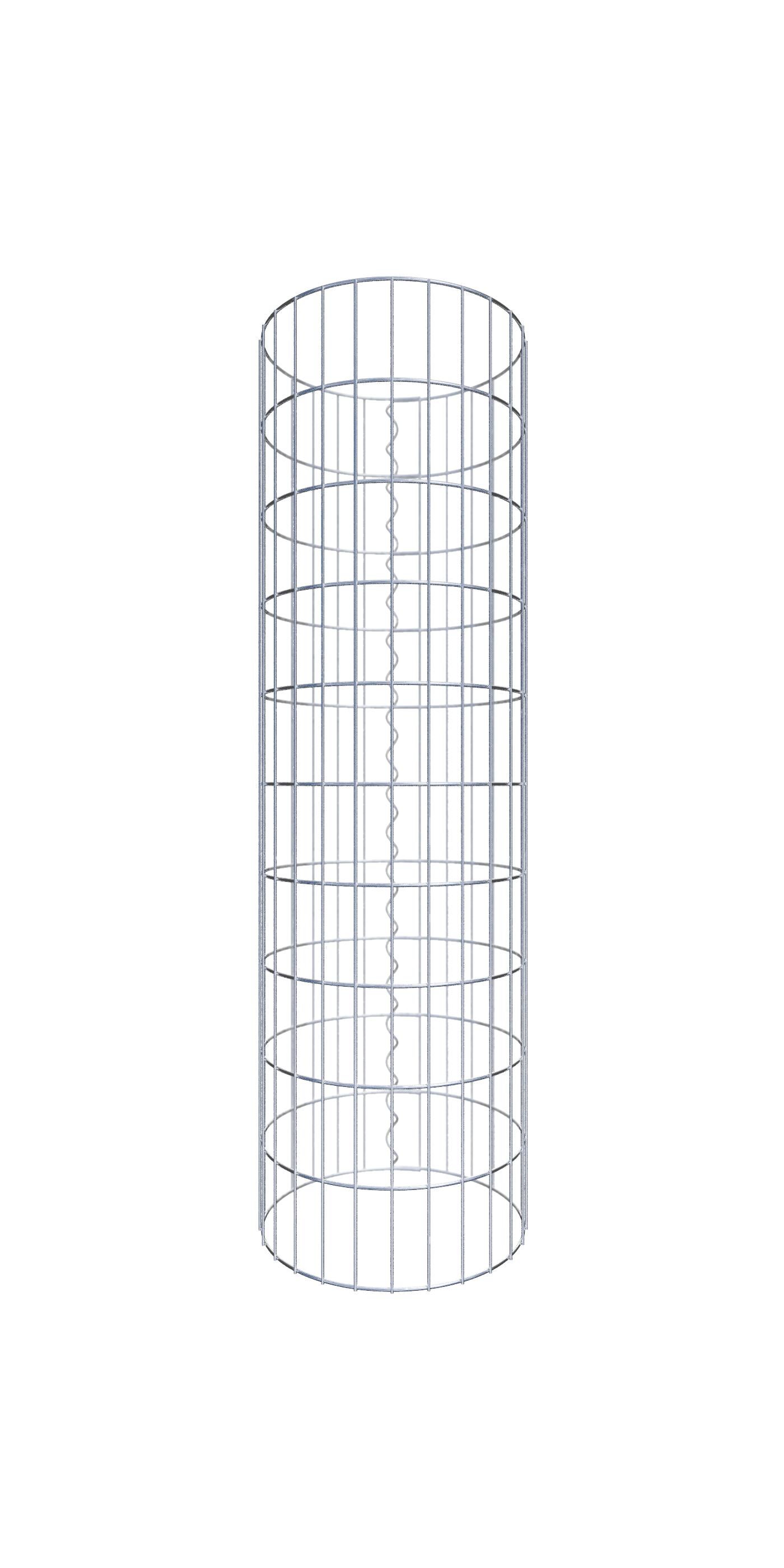 Colonne Gabion Ronde 30 X 150 Cm En Acier Galvanisé Pour