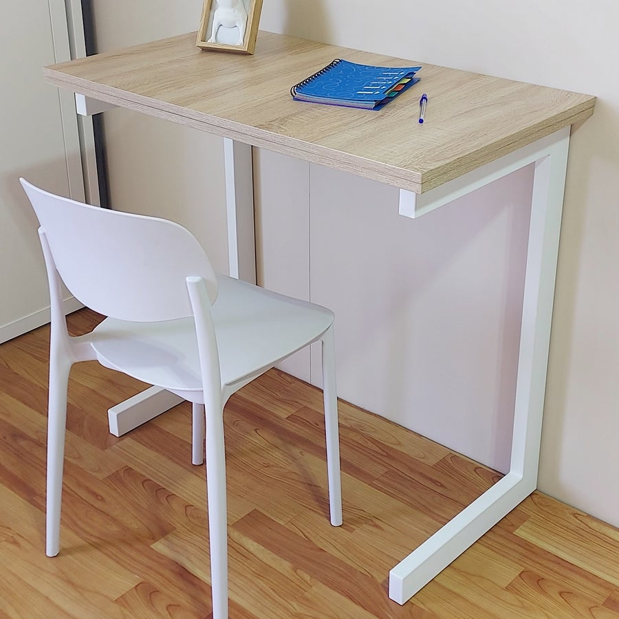 Monarka  Juego 2 Patas Para Mesas, (73 Cm Alto X 60 Cm Fondo) Metálicas, Para Escritorios, Encimeras. Md. Toledo. Color Blanco , Leroy Merlin