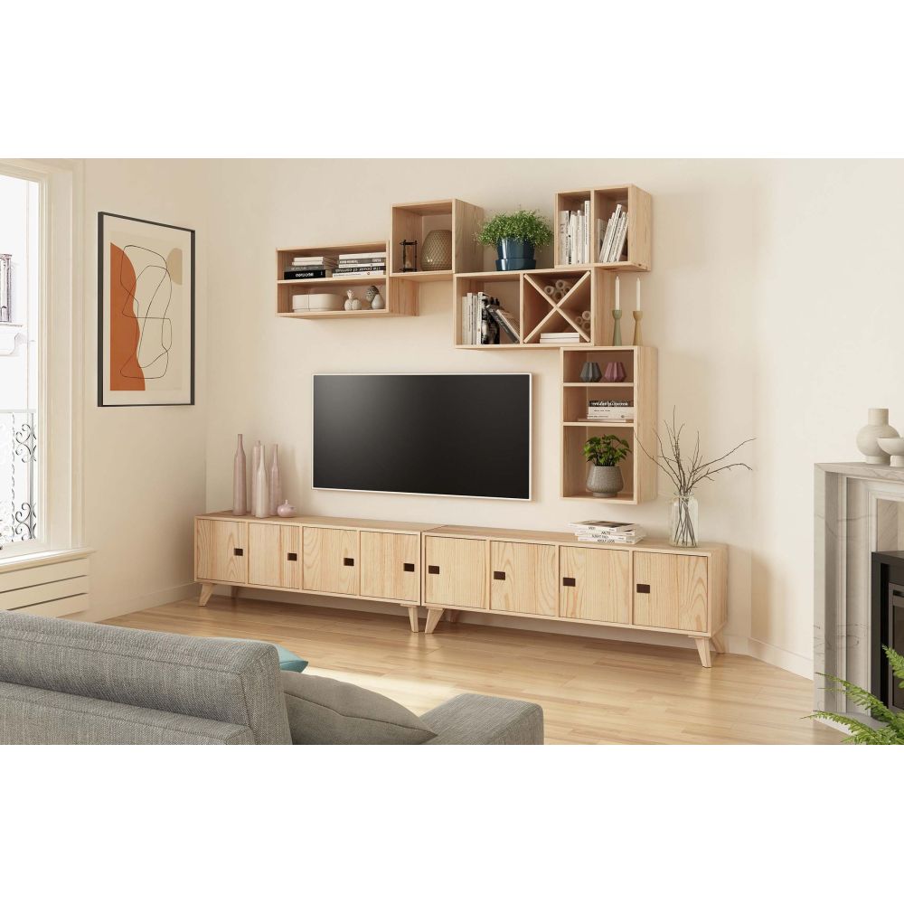 Étagère Astigarraga Dinamic 1 Cubes Modulaire Naturel Pin (36,2 x 33 x 36,2 cm) - 7