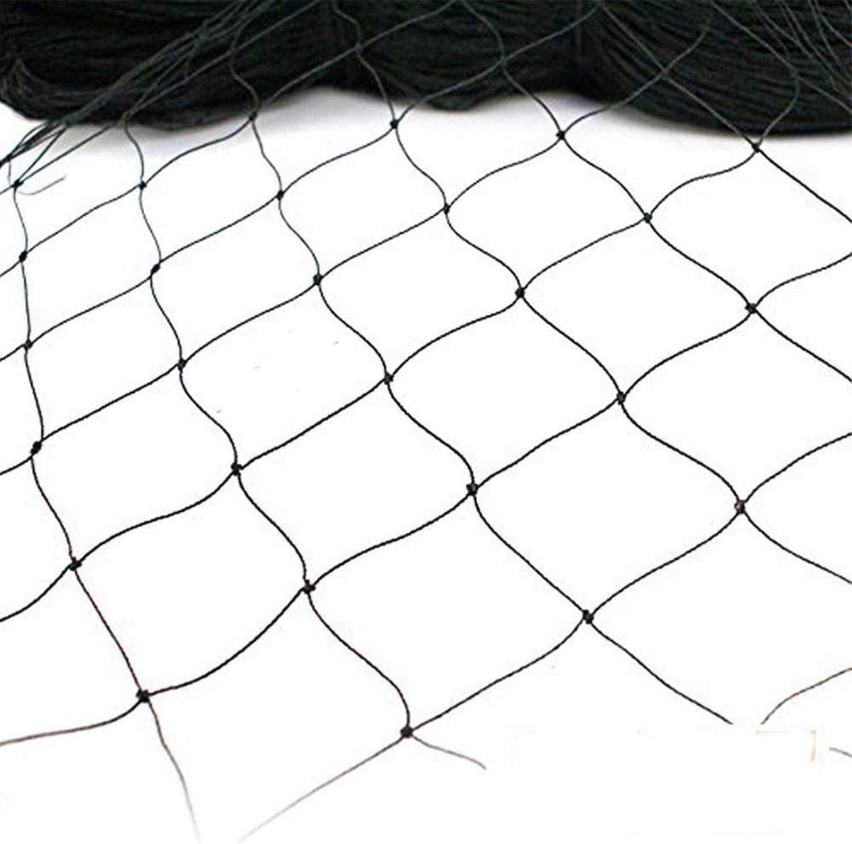 Siatka przeciw ptakom, siatka ogrodowa, siatka na ptaki, siatka do wolier, 15 x 7,5 m, czarny nylon, bezwęzłowa, oczka 2,5 x 2,5 cm, artykuły ogrodn