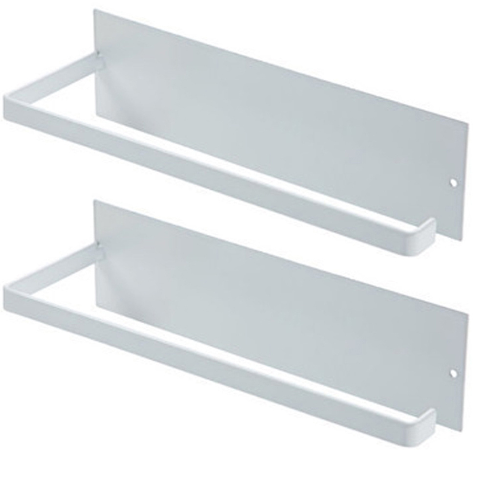 Zestaw 2 uchwytów na ręczniki papierowe do łazienki, samoprzylepny dozownik ze stali nierdzewnej do porządkowania ręczników papierowych