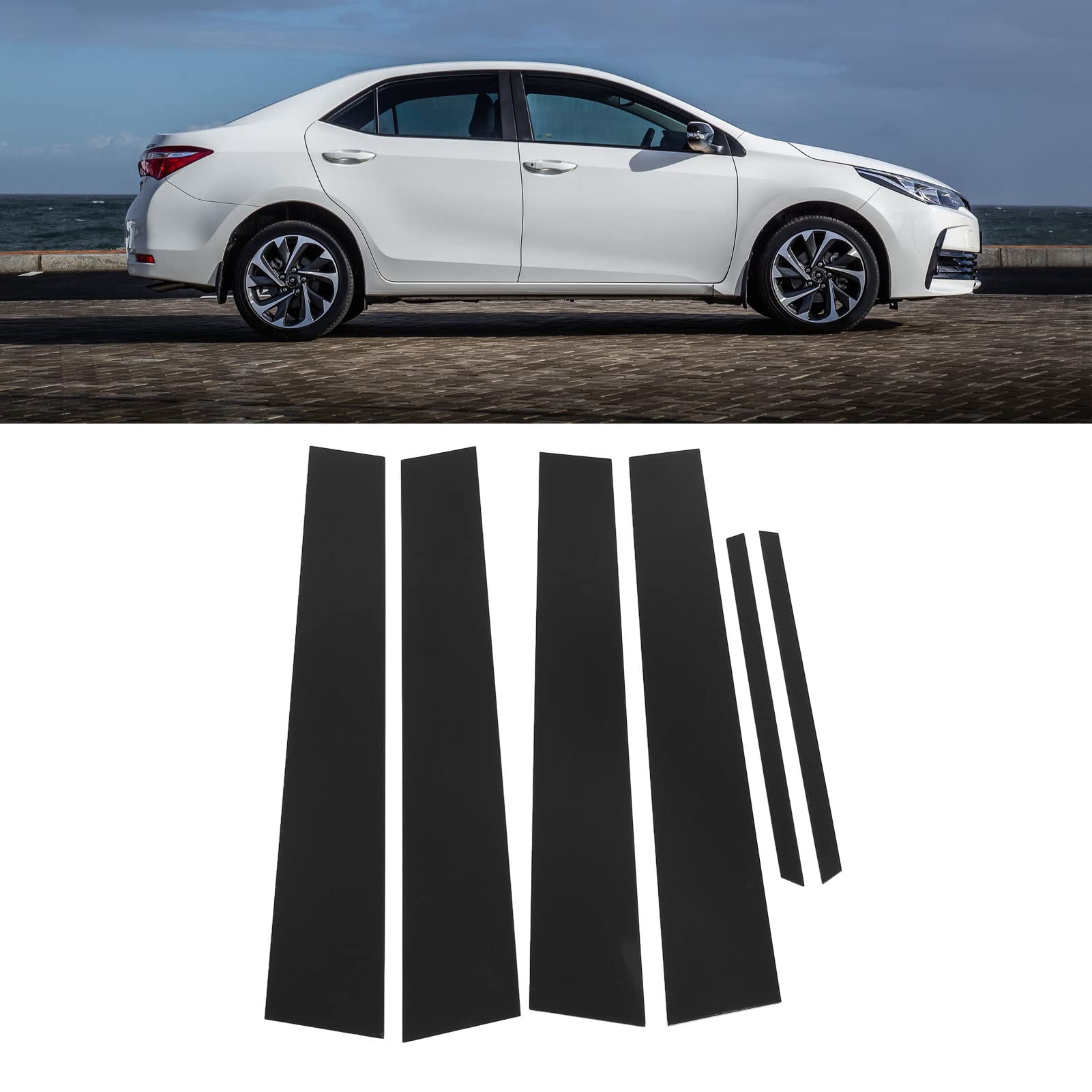 Coperture Strisce Decorative Fiancata Auto Per Classe E W213 (2016-2018) | 2 Pezzi In Plastica ABS Argento