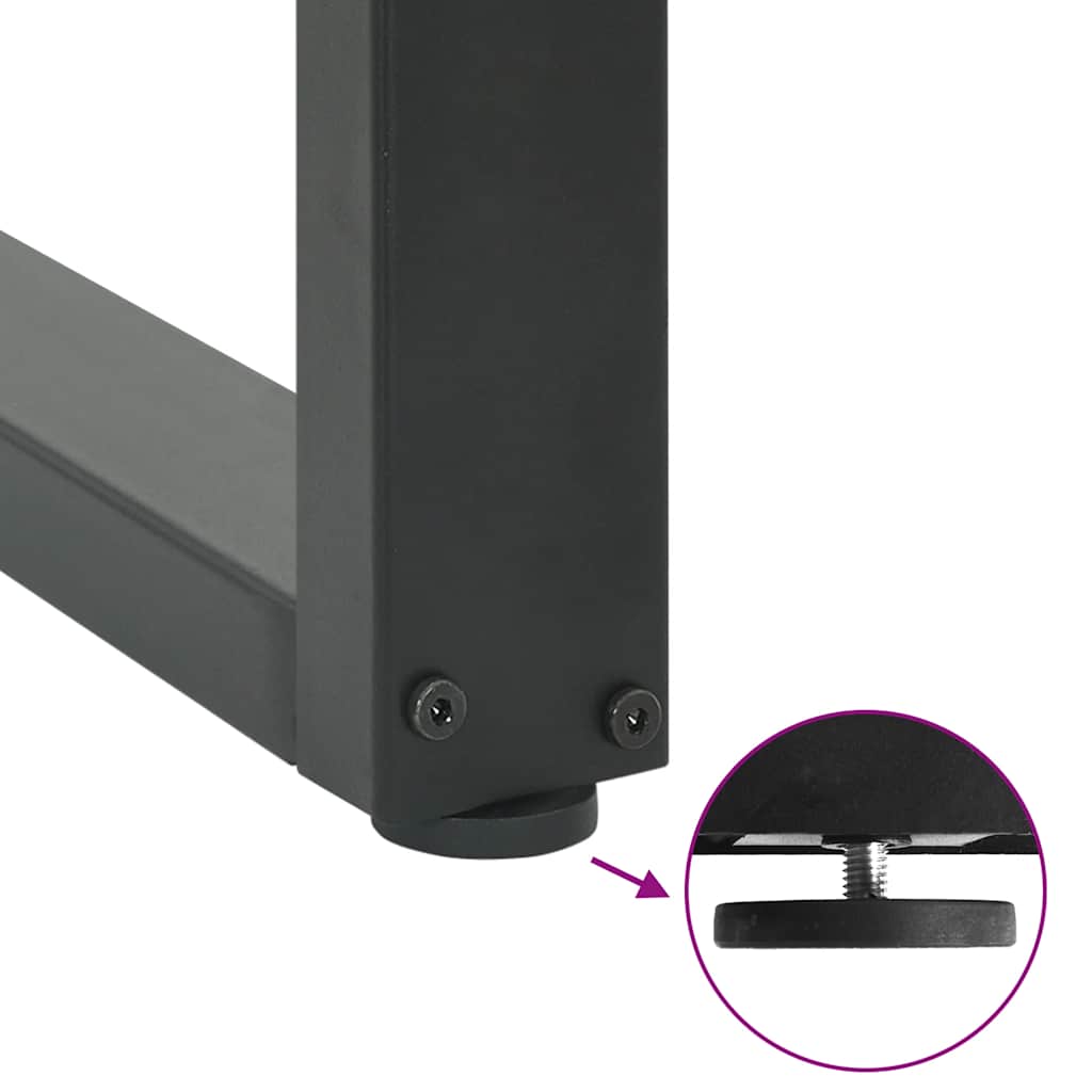 Maison Exclusive - Pieds de table à manger en U 2 pièces Anthracite 90 x (72-73) cm Acier - 9