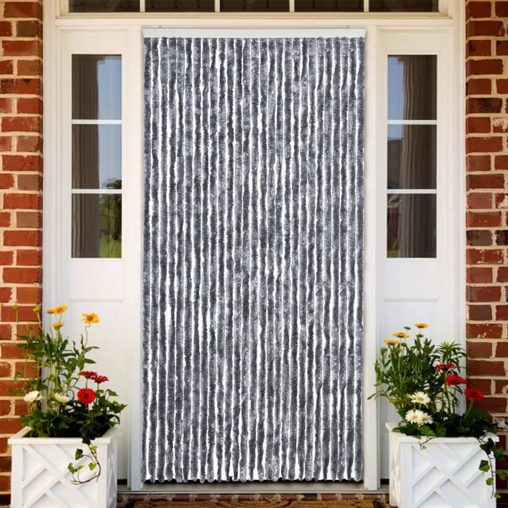 Moustiquaire | Rideau anti-moustique argenté 118x220 cm chenille CFW17052 - 2