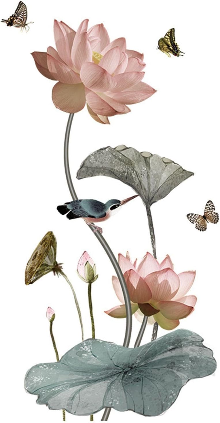 1 set autocolant de perete Lotus, autocolant de perete pentru autocolante de perete pentru living și dormitor, modele de perete pe perete set