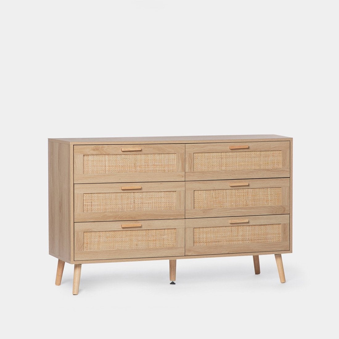 Commode 3 Tiroirs En Rotin Blanc - Style Bohème - Pour Chambre, Salon, Couloir - Assemblage Facile, Antidérapante - 9