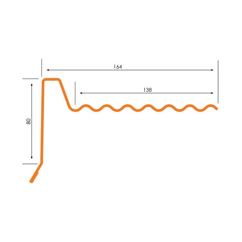 Rive ajustable pour tôle tuile BACACIER Tuile R® | 2100 mm Longueur Brun mat - 4