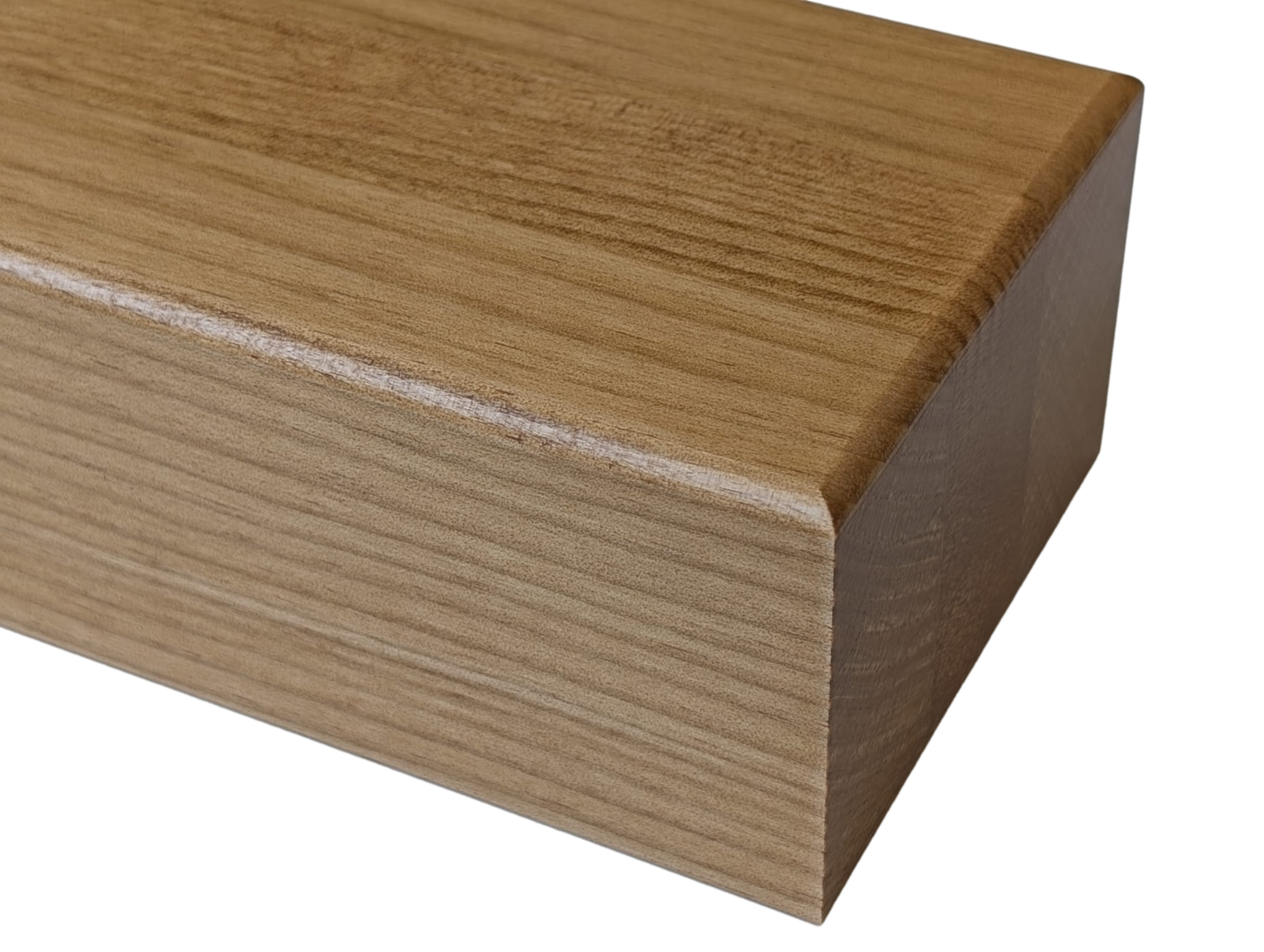 Socles en bois. Dimensions (largeur/profondeur/hauteur)&nbsp;: 20 x 20 x 6,5&nbsp;cm. Bois massif. Bords droits. Finition chêne clair mat. - 4