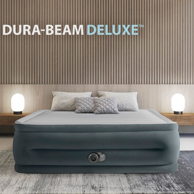 Intex Dura-Beam Deluxe Comfort Plush Airbed Cama De Aire De Felpa Con Bomba Interna Modelo 2021 Intex Dura-Beam Deluxe Comfort Plush Airbed Cama De Aire De Felpa Con Bomba Interna Modelo 2021