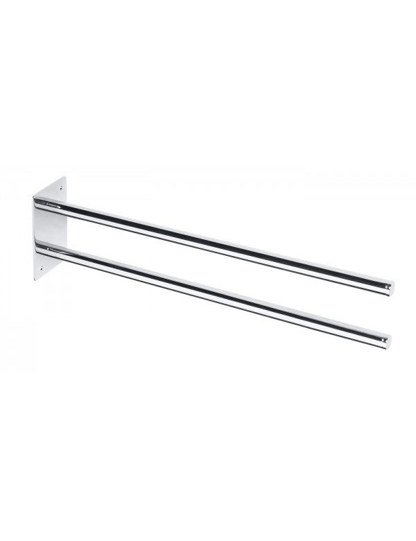 Porte-serviettes double fixe en laiton chromé OMEGA 5x9x36,5 cm