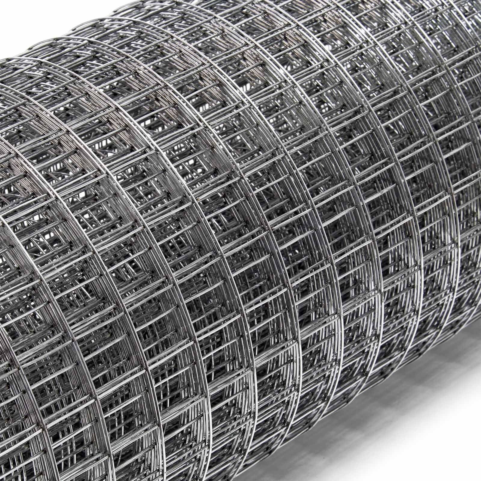Rete Da Voliera In Acciaio Zincato - Rotolo 25m X 50cm, Maglie 25x25mm | Per Recinzioni E Protezione