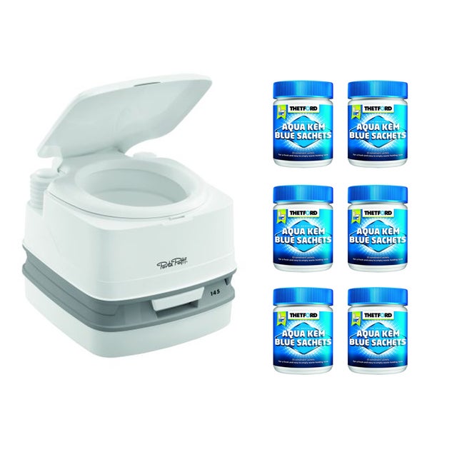 PACK THETFORD PORTA POTTI Toilette Portable 12 Litres + 6x15 Sachets
