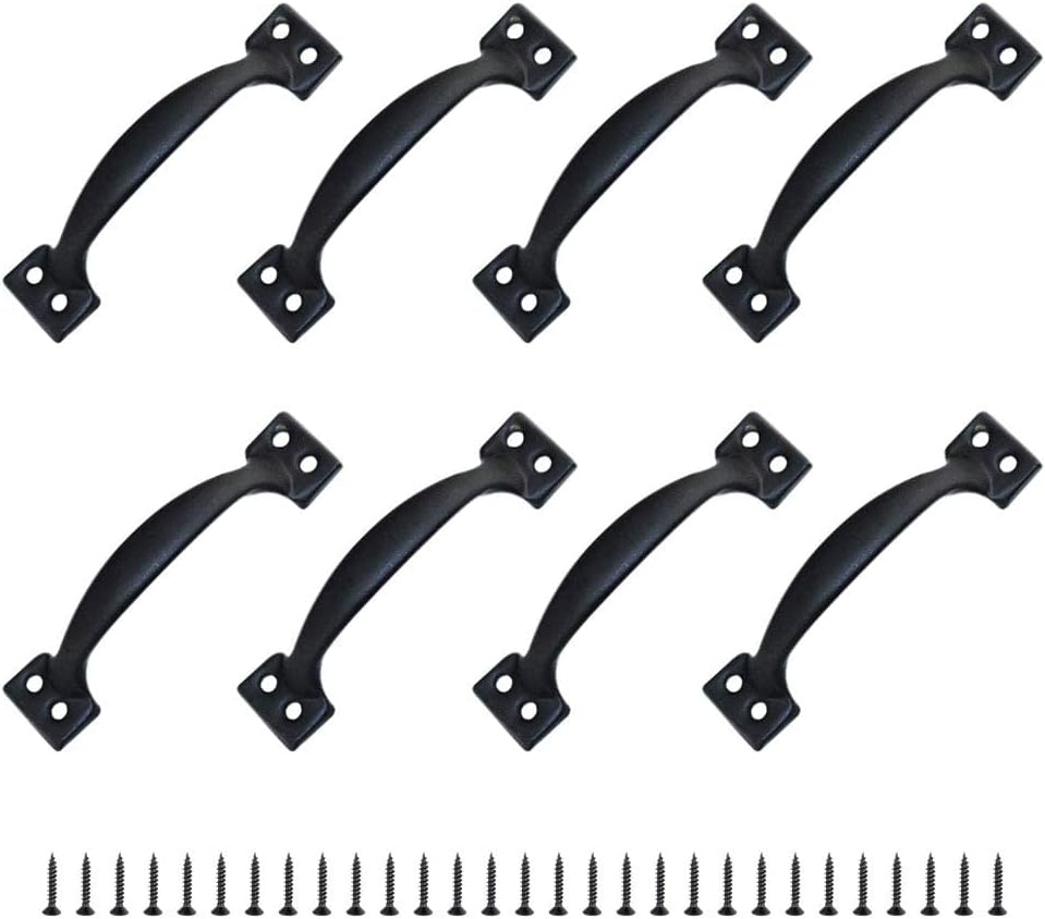 10 rustykalnych uchwytów meblowych/gałek do drzwi ze stopu cynku z rozstawem otworów do kuchni, stodoły, ogrodu, szopy (120 mm)