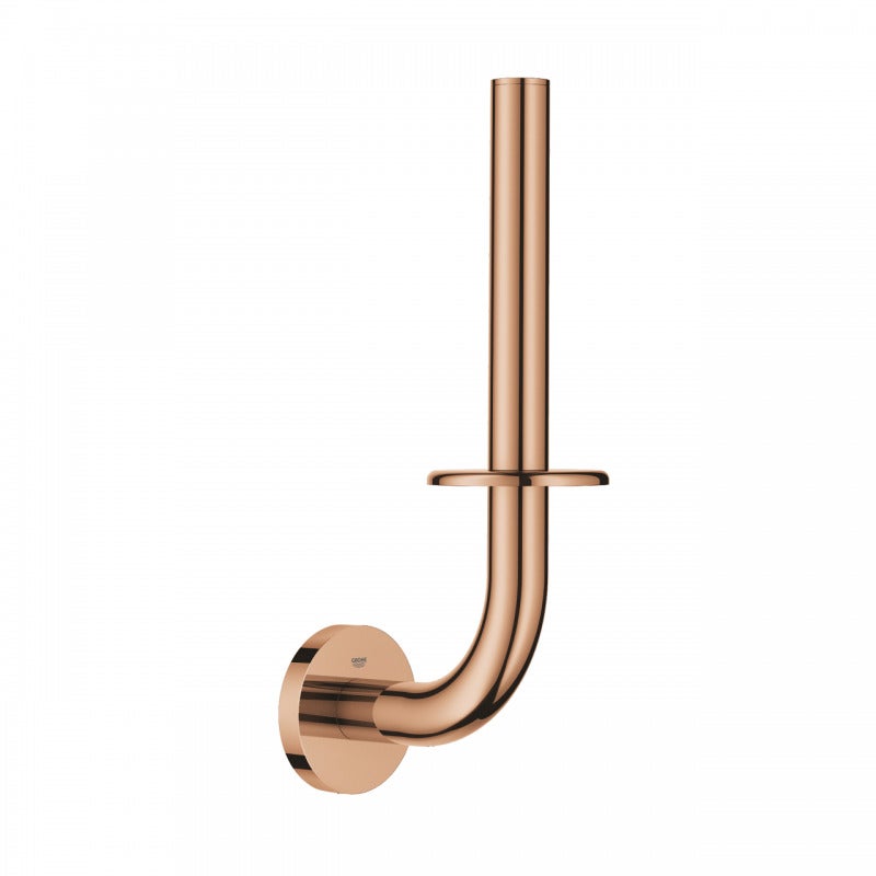 Suport hartie igienica Grohe 40385DA1, Essentials, montare pe perete, 1 rola, fixare ascunse, lucios, cupru rola