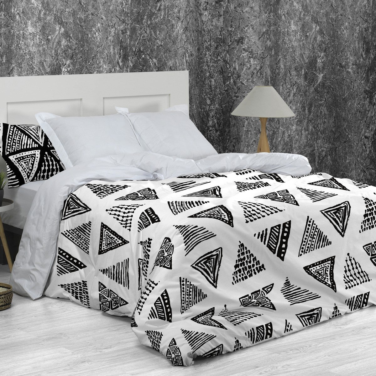 Housse De Couette Bleue Alexandra House Living 240x220 Cm - Parure Lit 150/160 Cm Réversible