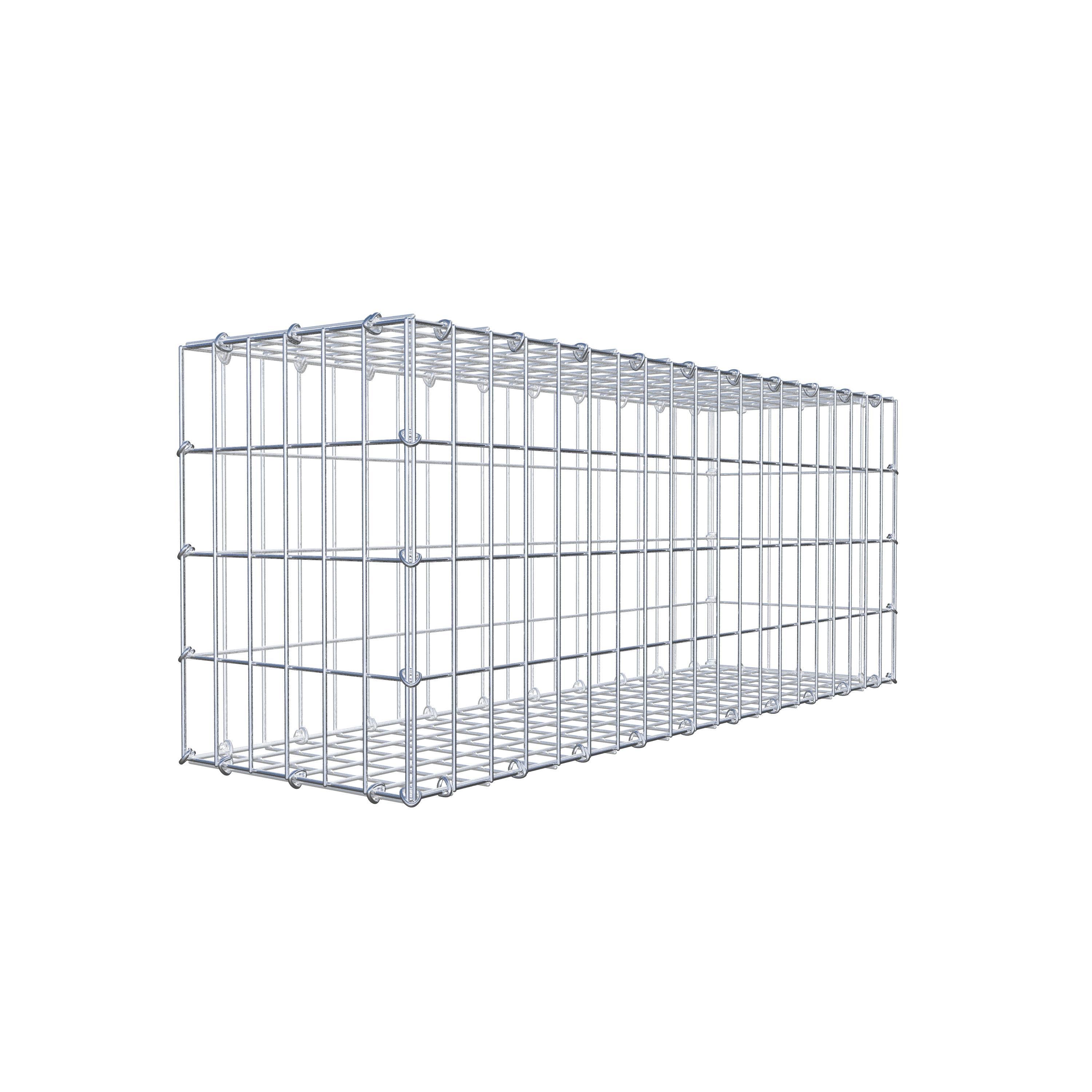 Gavión de acero galvanizado 100x40x30cm (LxAxP), malla 5 x 10cm, Anillo en C, jaula metálica para muro o jardín - 6